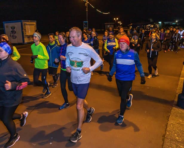 The start of the Portsmouth Joggers run in memory of Ashling. Picture: Mike Cooter (210122)