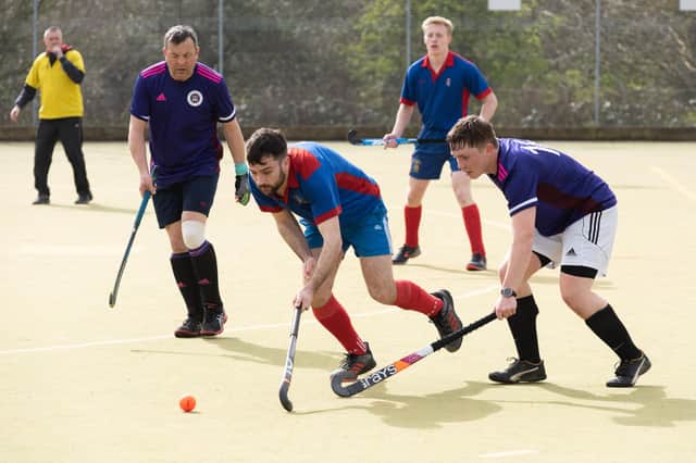 Portsmouth 4ths (purple) v US Portsmouth 2nds  at Admiral Lord Nelson School.  Picture: Duncan Shepherd