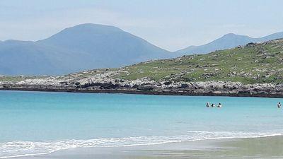 It looks like a beautiful beach in Thailand - but nope, Scotland.
