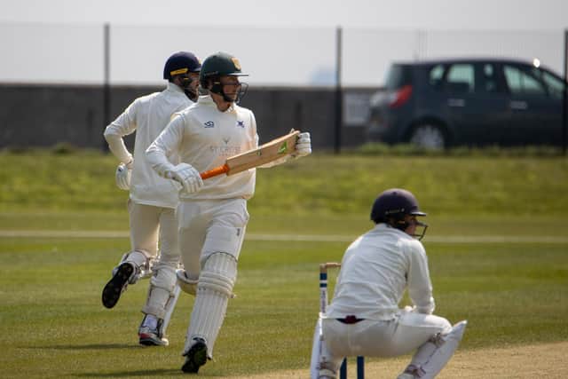 Dan Wimble on his way to a top score of 41 for new club Portsmouth in a pre-season friendly against Havant. Picture by Alex Shute