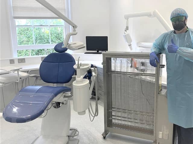 New dental practice, Ultra Violet Dental Solutions, open in Waterlooville on 28 July 2020.

Pictured: Orthodontist, Skjalg Johnsen in the Dental studio.
