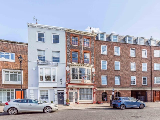 A five-storey former restaurant and bar, with living accommodation, at 54 High Street, Old Portsmouth, has a guide price of £850,000 - £900,000 and is freehold with vacant possession.