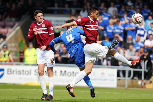 Danny East was the match winner at Northampton in April 2014, netting the decisive goal in a 1-0 victory. Picture: Joe Pepler