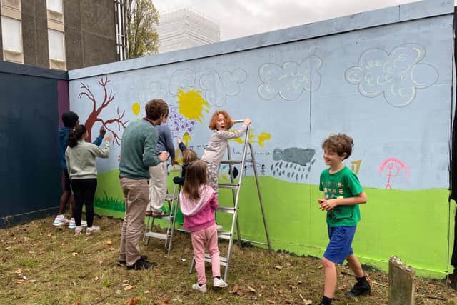 Members of the community at the Forest of Somers Town. Picture: PCC