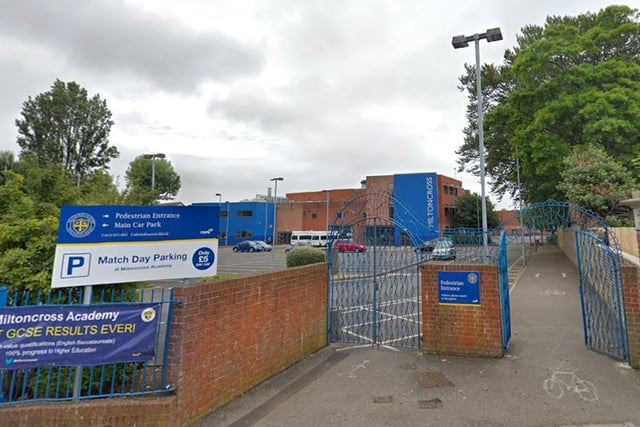 341 applications were made to get into Miltoncross Academy School. 173 were considered and 173 were offered a place.
Photo credit: Google Street View