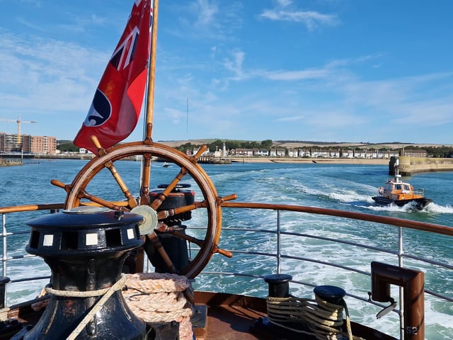 The paddle steamer Waverley sets sail from Shoreham, bound for the Isle of Wight, on September 13, 2024