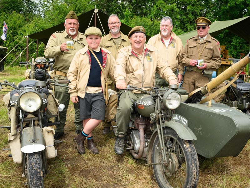 The Warbike Group enjoy a break for a cup of tea.Picture: Keith Woodland (260521-5)