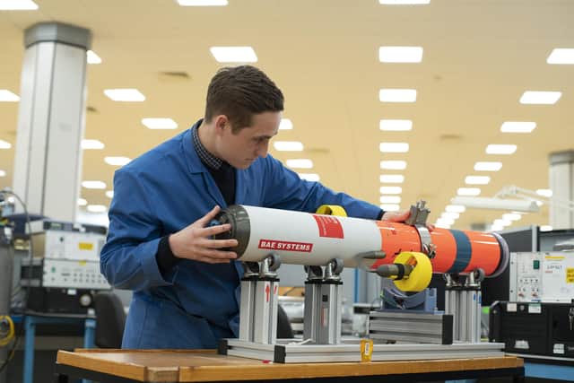 BAE Systems employee with the Archerfish