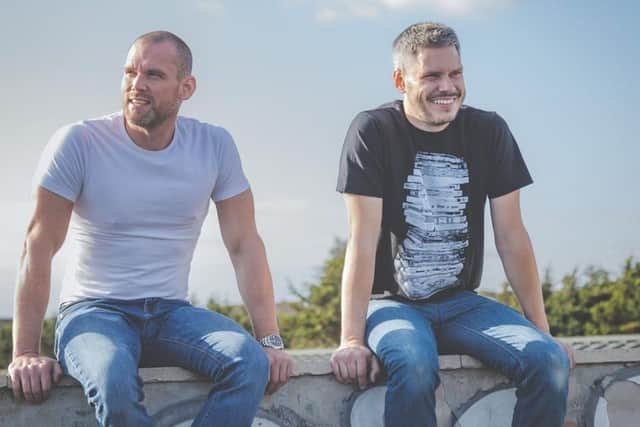 Punchfunk returns, and is at Southsea Village on August 28, 2022. From left: Founders Simon Blann and Chris Vaux