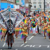 Raw Samba lead Portsmouth Pride Parade 2015. Picture: Allan Hutchings (150998-967)