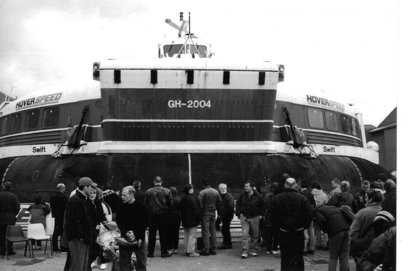 Hovercraft Swift hovers at the hovercraft show. Undated