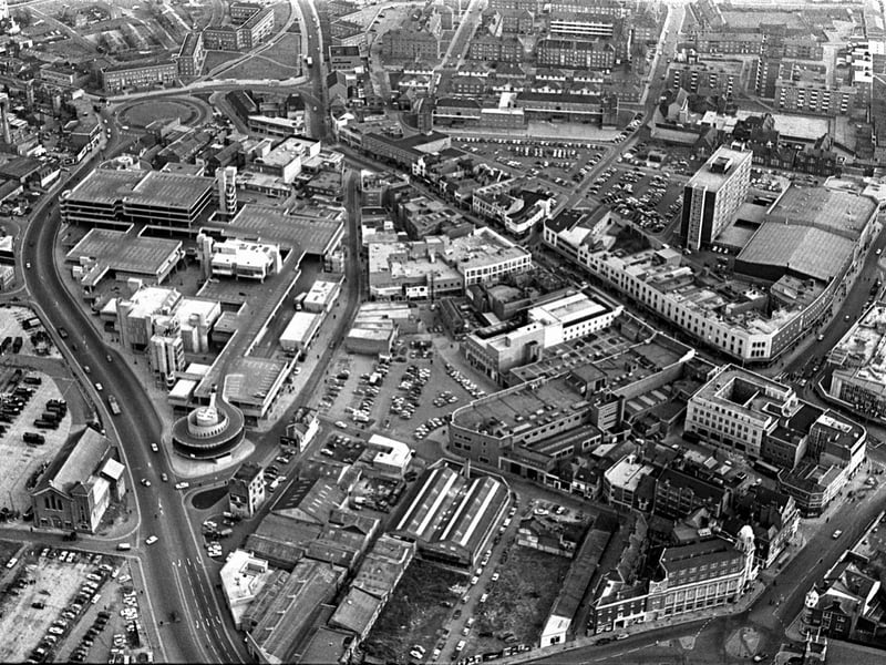 Aerial photo of Portsmouth showing the Tricorn in 1969. The News 692287-1