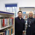 Havant MP candidate Alan Mak with Area Manager Elizabeth Weighell and Library Manager Rose Redman