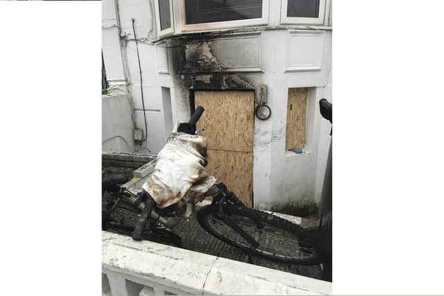 Severe flat fire down Queen's Road, Fratton.