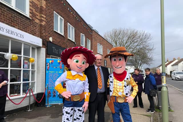 Trevor Slydell with Woody and Jessie.