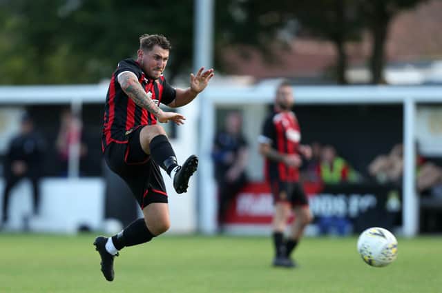 Fleetlands' Perry Easton converted a late penalty to give his side victory over title challenging Denmead. Picture: Chris Moorhouse