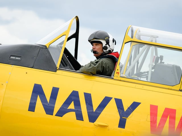 Pictured is: A Pilot readies for take off.Picture: Keith Woodland (080621-64)