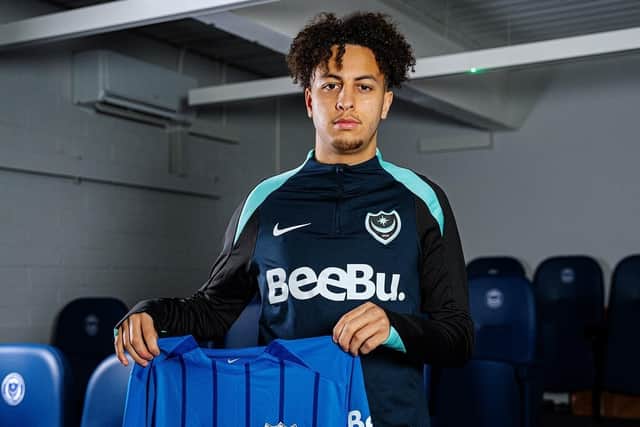 Liverpool’s Kaide Gordon has featured for nine minutes since his deadline day move. Picture: Portsmouth FC