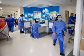 File photo dated 20/10/20 of hospital staff on a Covid-19 ward. Photo: PA Wire/PA Images