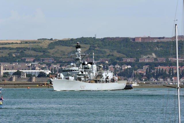 13th August 2013. HMS Westminster leaves Portsmouth heading for the Gulf
Picture: Paul Jacobs (132240-3)
