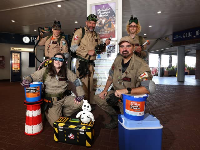 Ghostbusters in Port Solent, Portsmouth, raising money for Cancer Research.

Saturday 28th October 2023.

Picture: Sam Stephenson.