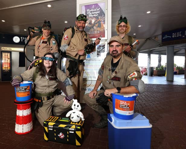 Ghostbusters in Port Solent, Portsmouth, raising money for Cancer Research.

Saturday 28th October 2023.

Picture: Sam Stephenson.