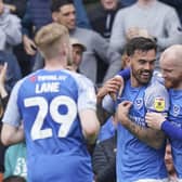 Marlon Pack celebrates scoring in the final-day 2-2 draw with Wycombe which marked his fifth Pompey goal of 2022-23. Picture: Jason Brown/ProSportsImages