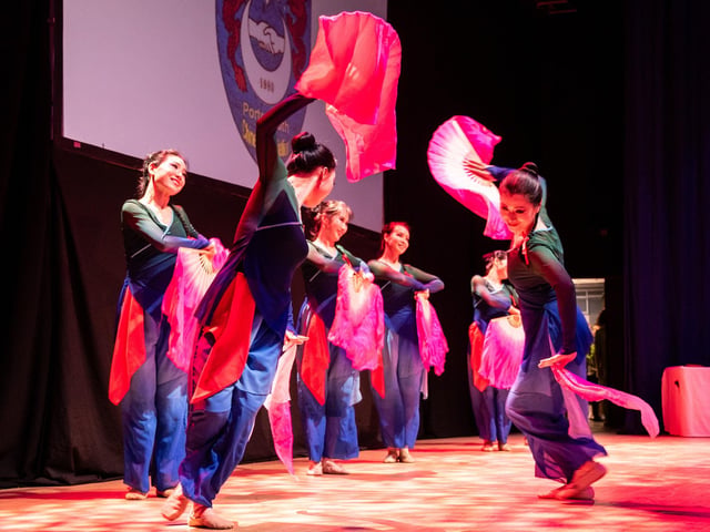 Dancers entertain guests at The Inspirational Women Of Portsmouth Awards 2024