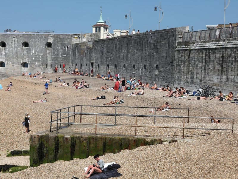 The wider Old Portsmouth area is a well-preserved glimpse into the history of our city. Pictured is Hotwalls Beach, adjacent to the studios.