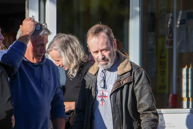 The man who refused to identify himself at Portsmouth Magistrates' Court when sitting in the courtroom for Leslie Thomas' case. Photos by Alex Shute