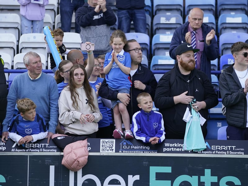 Blues fans were out in force for Pompey's final game of the season against Wycombe