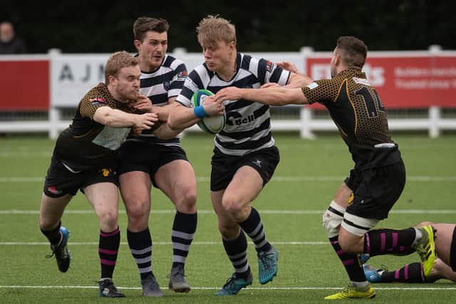 James Wise on the attack for Havant against Camberley. Picture: Keith Woodland