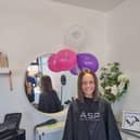 10-year-old Cacey Gawn at The Hair Lounge, in Cosham, after chopping off her hair and raising over £700 for the Little Princess Trust.