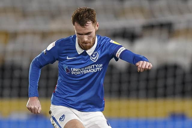 Tom Naylor was again a pivotal presence for Pompey in the table-topping win at Hull. Picture: Daniel Chesterton/phcimages.com