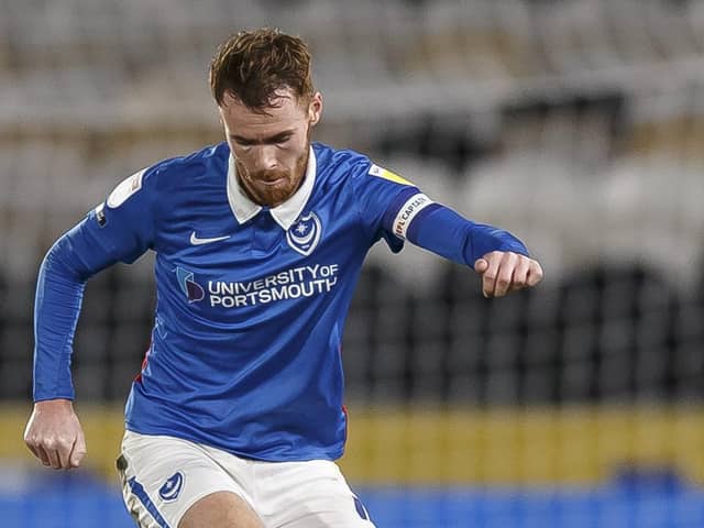 Tom Naylor was again a pivotal presence for Pompey in the table-topping win at Hull. Picture: Daniel Chesterton/phcimages.com