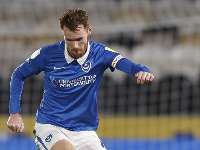 Tom Naylor was again a pivotal presence for Pompey in the table-topping win at Hull. Picture: Daniel Chesterton/phcimages.com