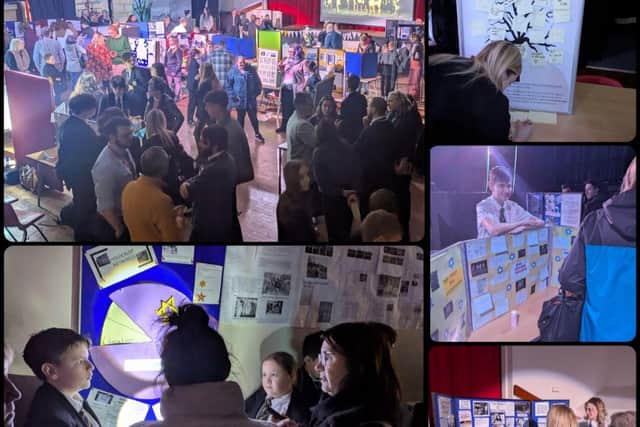 A selection of photos from the Purbrook Park School Holocaust Memorial Display