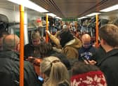Commuters ride a crowded South Western Railway train on Portsmouth which could be thing of the past according to union RMT. Photo: Carey Tompsett/PA Wire