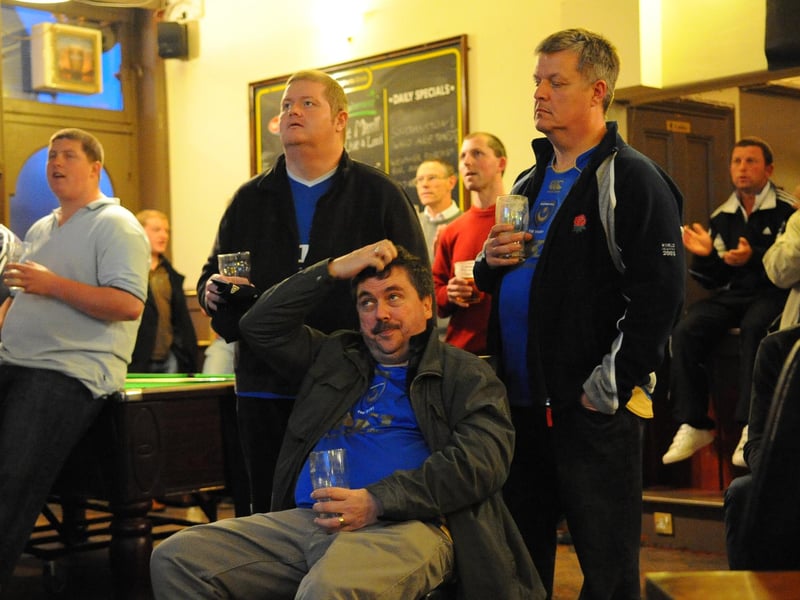 The Shepherds Crook in Goldsmith Avenue was busy for Pompey's Premier League goalless draw against Newcastle in 2009.