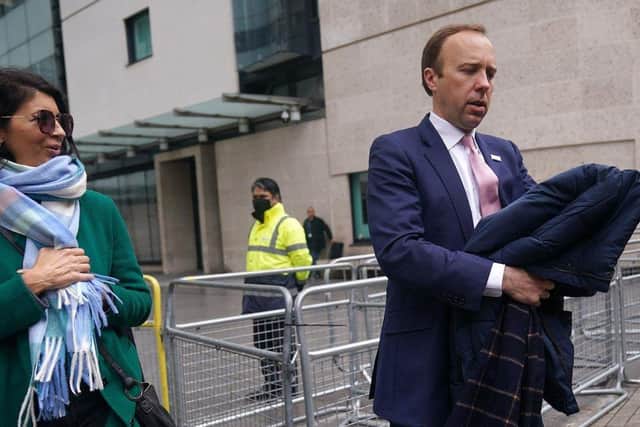 Health Secretary Matt Hancock with adviser Gina Coladangelo. Picture: Yui Mok/PA Wire