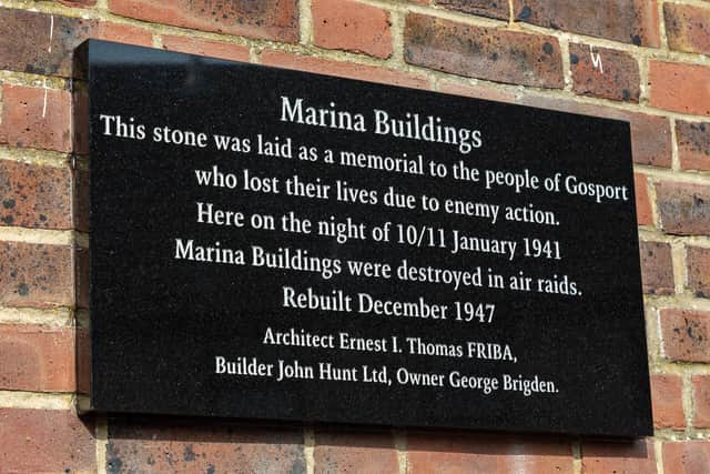The plaque at Stoke Road. Picture: Mike Cooter (150322)