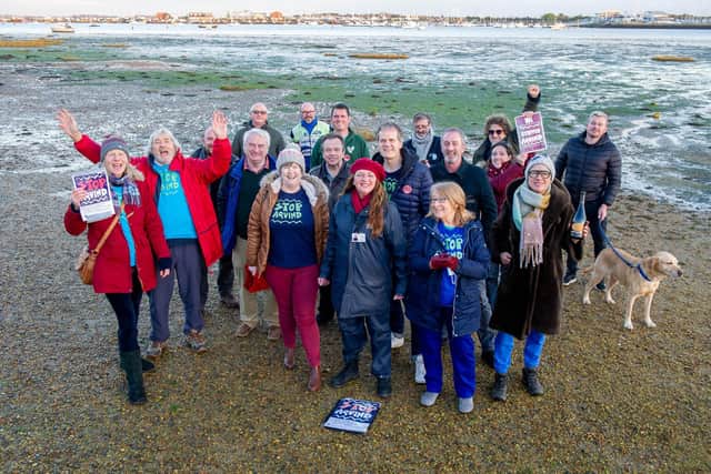 Flashback to January when Stop Aquind protestors celebrated Kwasi Kwarteng turning down the Aquind Portsmouth plan 
Picture: Habibur Rahman