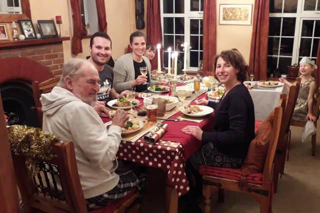 Vincent Flint with his daughter Dawn Bradshaw and her family. Picture: Dawn Bradshaw