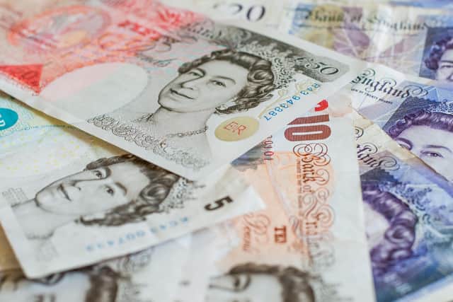 File photo of British pound notes
