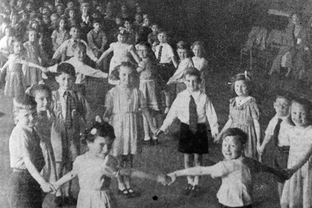 Ring a roses at Southsea Infant School 1950