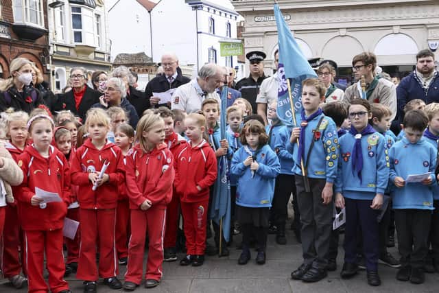 Youth groups from across the area joined in with Havant's commemorations
Photo: Barry Zee