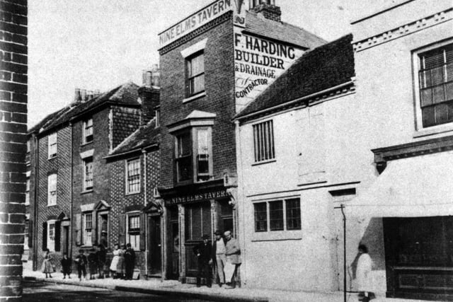 The Nine Elms Tavern, where Guildhall Walk is now, Portsmouth in pre-1906
