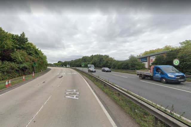 The woman was killed in a crash on the A34 at Washwater. Picture: Google Street View.