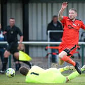Lee Wort, seen here in action for AFC Portchester last season, could face Moneyfields in the Russell Cotes Cup on Tuesday.
Picture: Chris Moorhouse