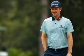 Justin Rose remains top of the leaderboard at The Masters after a second-round score of 72.  Picture: Jared C. Tilton/Getty Images